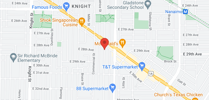 map of 312 4338 COMMERCIAL STREET